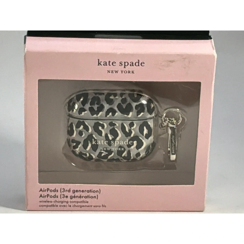 Kate Spade AirPod Case 3rd Generation City Leopard Print - Picture 3 of 4